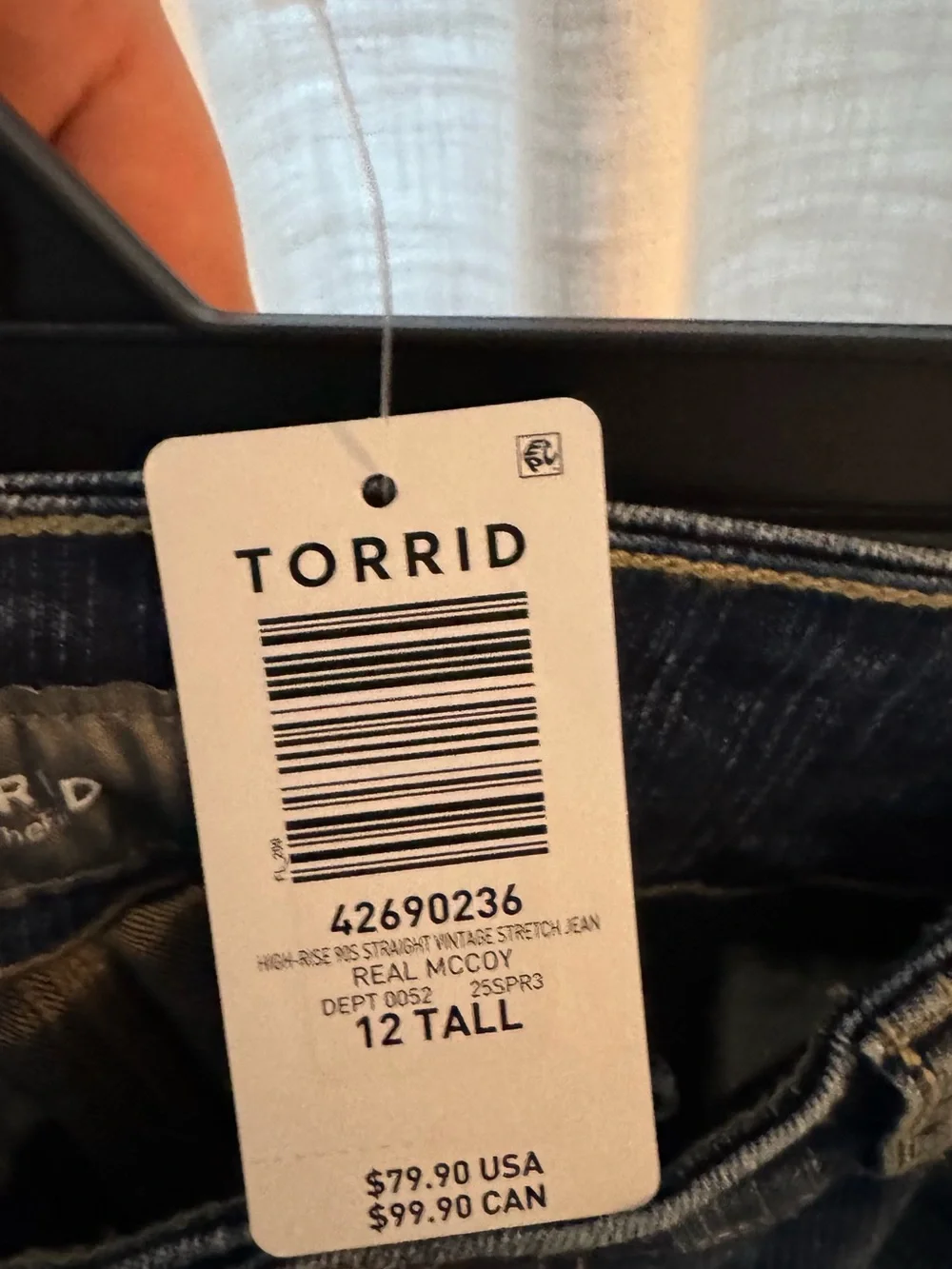 torrid Dark Blue Straight Leg Jeans